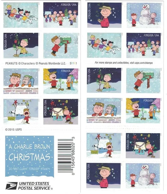 A Charlie Brown Christmas1 A Charlie Brown Christmas Forever Stamps – Bundle & Save