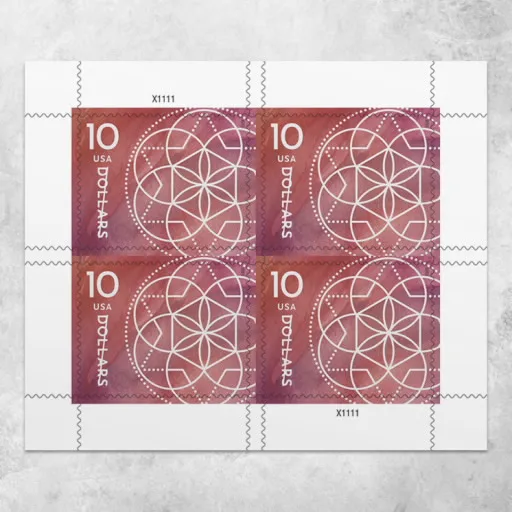 10-1 Floral Geometry Stamps