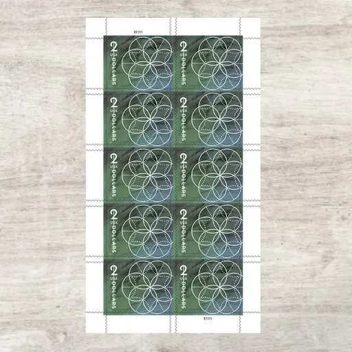 2-1 Floral Geometry Stamps