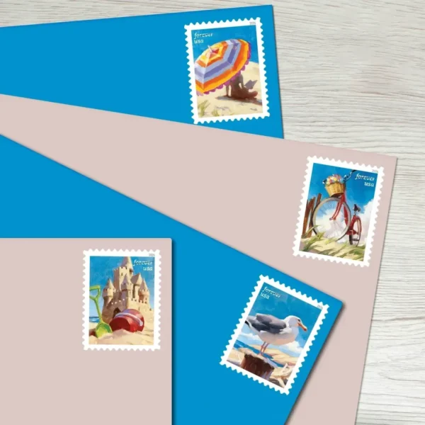 ADayattheBeachStamps2 A Day at the Beach Stamps - Forever First Class Postage Stamps