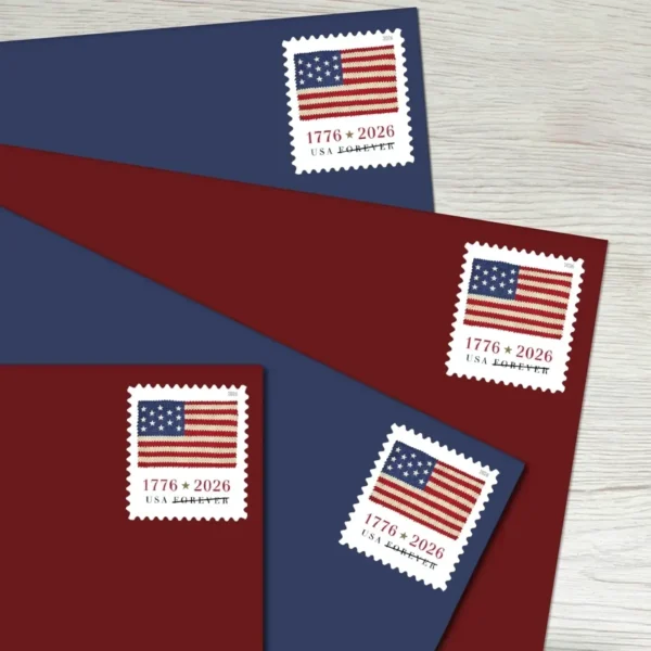 AmericanIconsStamps2 U.S. Flag 2026 Stamps - Forever First Class Postage Stamps