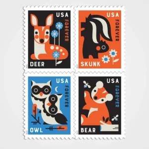 Baby_Wild_Animals_Stamps_1 Baby Wild Animals Stamps - Forever First Class Postage Stamps