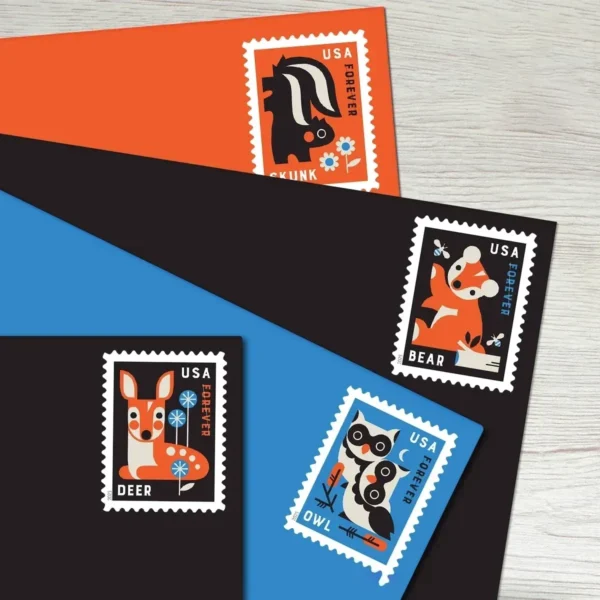 Baby Wild Animals Stamps - Forever First Class Postage Stamps
