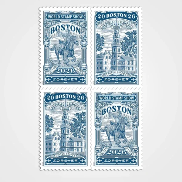 Boston_2026_World_Stamp_Show_1 Boston 2026 World Stamp Show - Forever First Class Postage Stamps