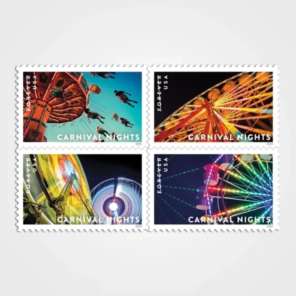 Carnival_Nights_Stamps_1 Carnival Nights Stamps - Forever First Class Postage Stamps
