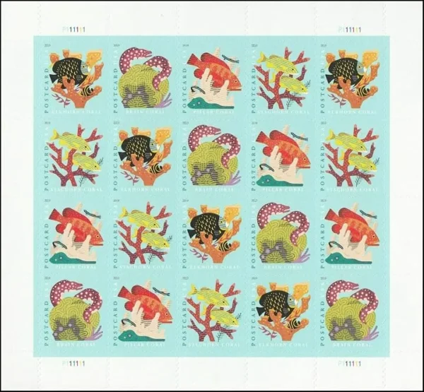 Coral Reefs Forever Postcard Stamps1 Coral Reefs Forever Postcard Stamps