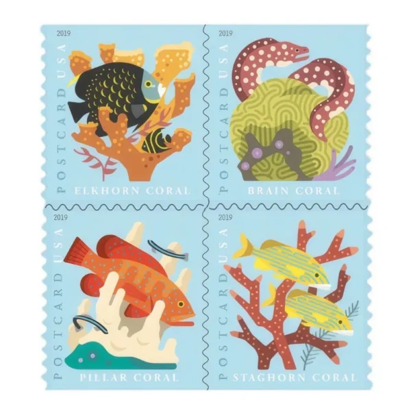 CoralReefsPostcard20192 Coral Reefs Forever Postcard Stamps