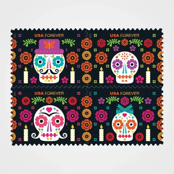 Day_of_the_Dead_Stamps_1 Day of the Dead Stamps - Forever First Class Postage Stamps
