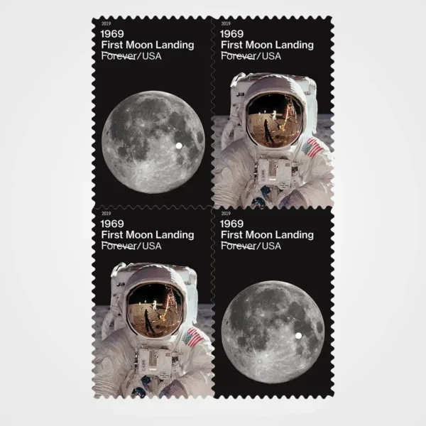 First_Moon_Landing_Stamps_1 First Moon Landing Stamps - Forever First Class Postage Stamps