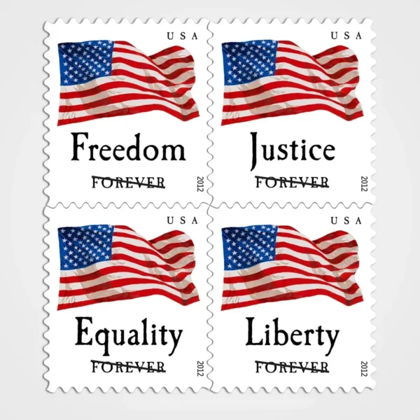 Four_Flags_Stamps_1 Four Flags Stamps - Forever First Class Postage Stamps
