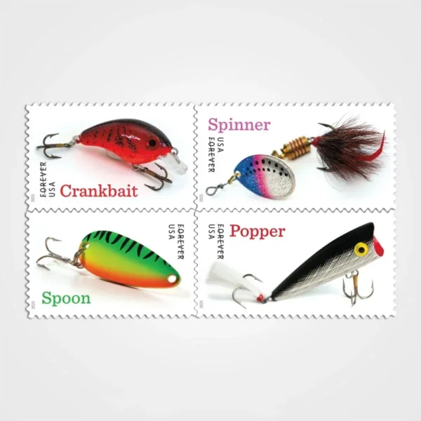 Freshwater_Fishing_Lures_Stamps_1 Freshwater Fishing Lures Stamps - Forever First Class Postage Stamps