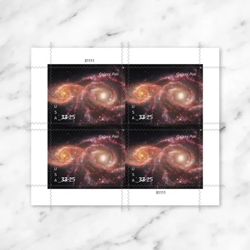 Galaxy Pair1 Galaxy Pair Priority Mail Express Stamps