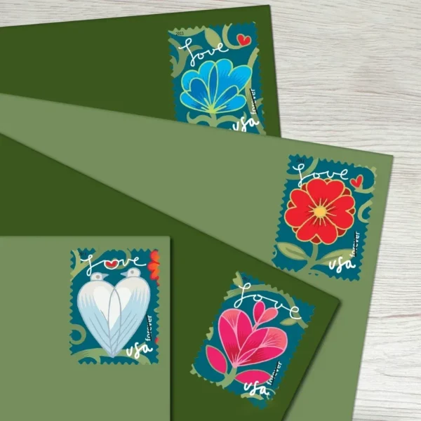 GardenofLoveStamps2 Garden of Love Stamps - Forever First Class Postage Stamps