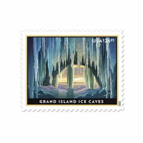Grand Island Ice Caves Stamps