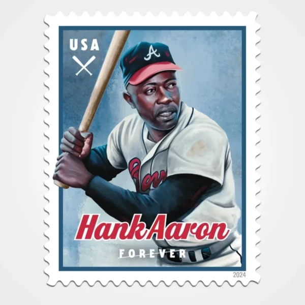 Hank_Aaron_Stamps_1 Hank Aaron Stamps - Forever First Class Postage Stamps