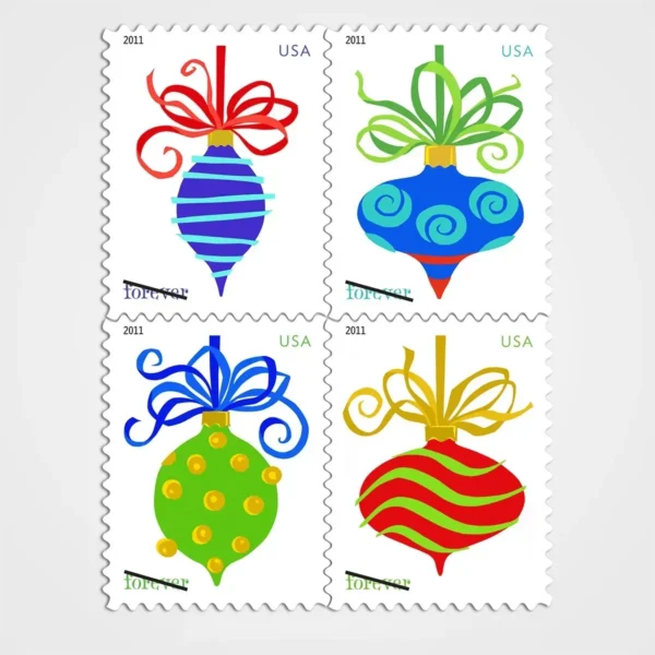 Holiday_Baubles_Stamps_1 Holiday Baubles Stamps - Forever First Class Postage Stamps