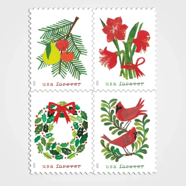 Holiday_Cheer_Stamps_1 Holiday Cheer Stamps - Forever First Class Postage Stamps