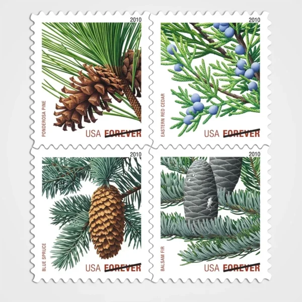 Holiday_Evergreens_Stamps_1 Holiday Evergreens Stamps - Forever First Class Postage Stamps