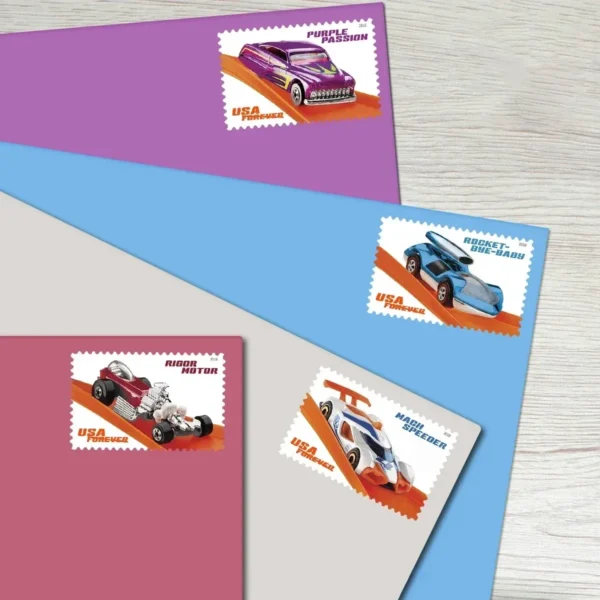 Hot Wheels Stamps - Forever First Class Postage Stamps