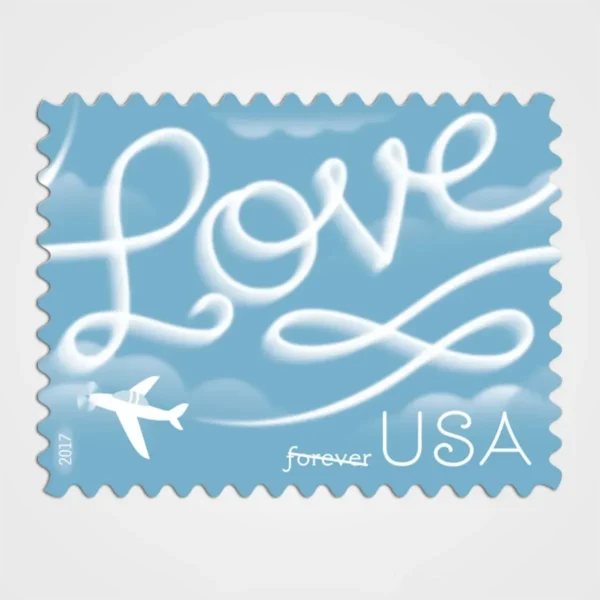 Love Skywriting Stamps - Forever First Class Postage Stamps