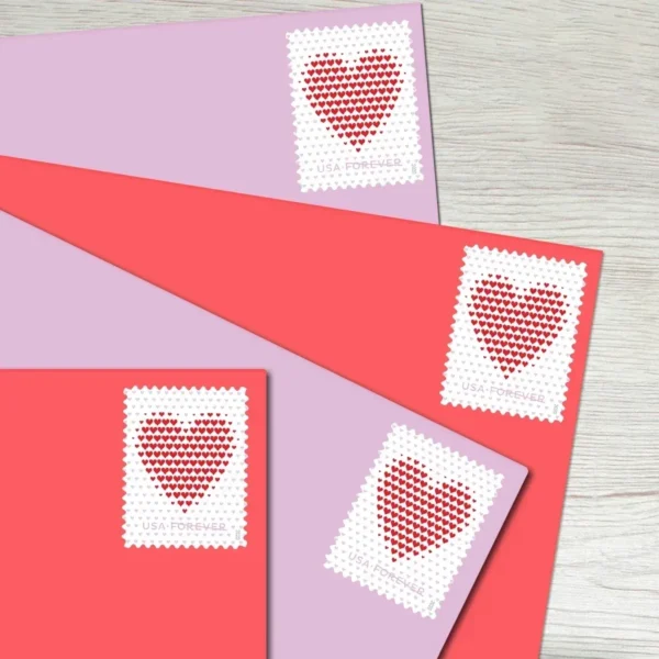 Made_of_Hearts_Stamps_2 Made of Hearts Stamps - Forever First Class Postage Stamps