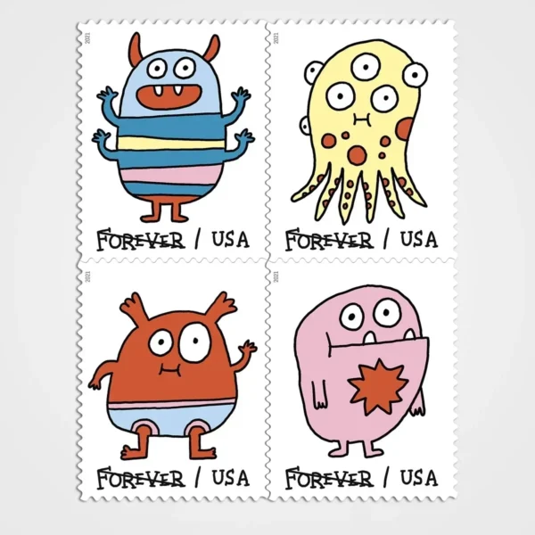 Message_Monsters_Stamps_1 Message Monsters Stamps - Forever First Class Postage Stamps