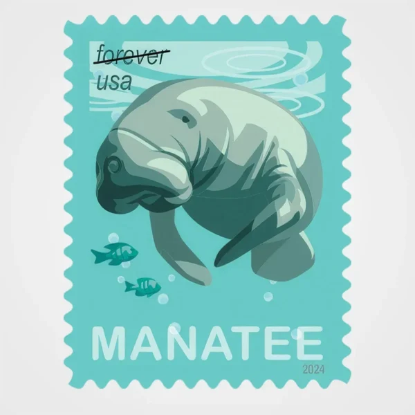 Save_Manatees_Stamps_1 Save Manatees Stamps - Forever First Class Postage Stamps