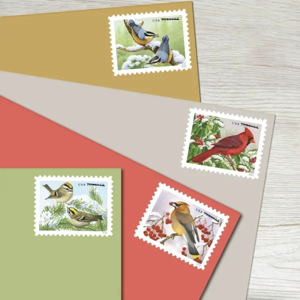 Songbirds_in_Snow_Stamps_2 Songbirds in Snow Stamps - Forever First Class Postage Stamps