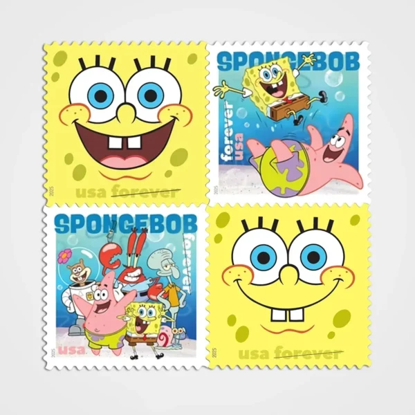 SpongeBob_SquarePants_Stamps_1 SpongeBob SquarePants Stamps - Forever First Class Postage Stamps
