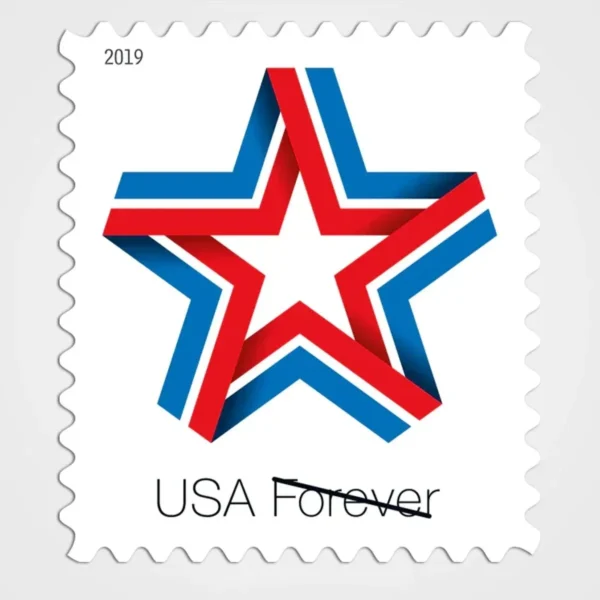 Star_Ribbon_Stamps_1 Star Ribbon Stamps - Forever First Class Postage Stamps