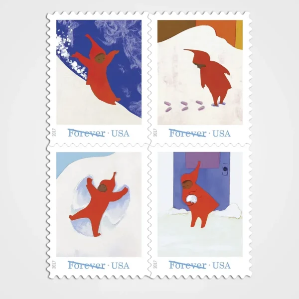 The_Snowy_Day_Stamps_1 The Snowy Day Stamps - Forever First Class Postage Stamps