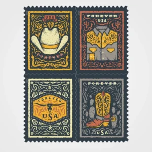 Western_Wear_Stamps_1 Western Wear Stamps - Forever First Class Postage Stamps