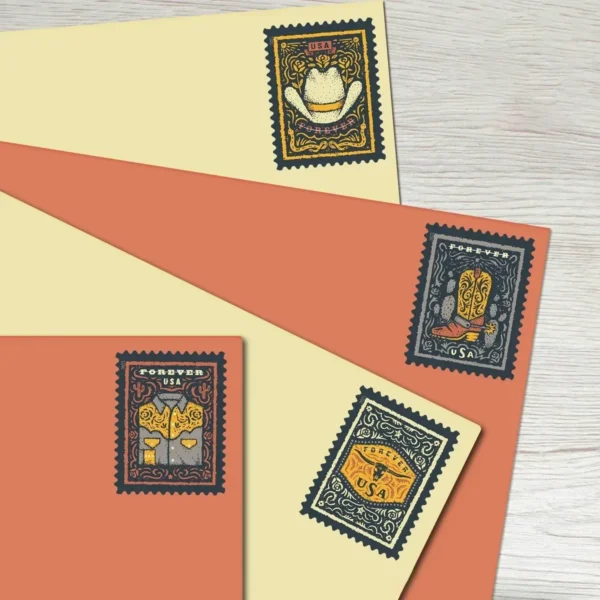 Western_Wear_Stamps_2 Western Wear Stamps - Forever First Class Postage Stamps