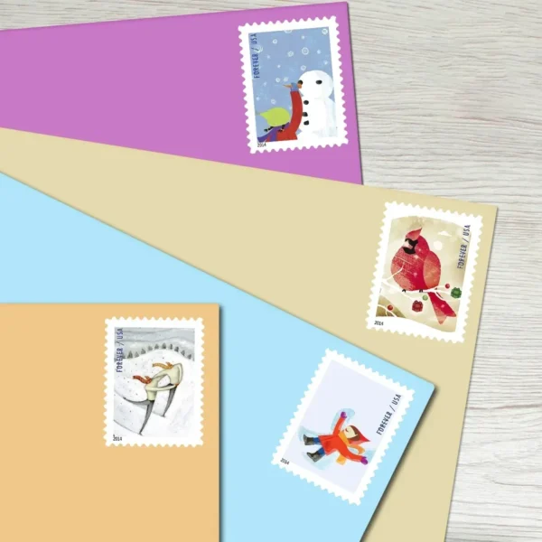 Winter_Fun_Stamps_2 Winter Fun Stamps - Forever First Class Postage Stamps